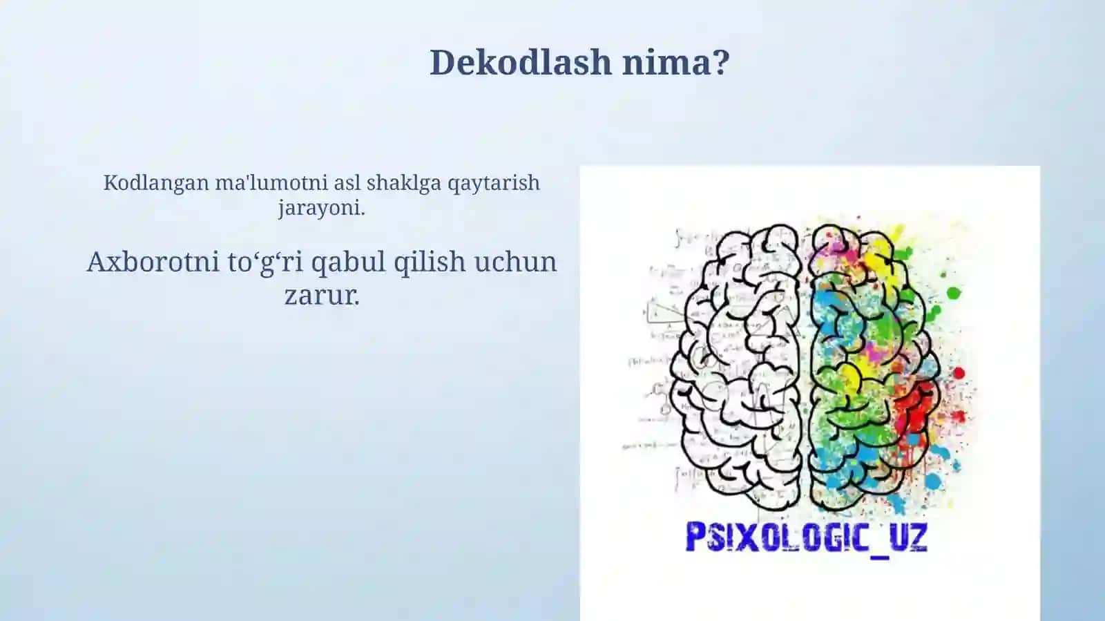 Kodlash va dekodlash tushunchalari 4