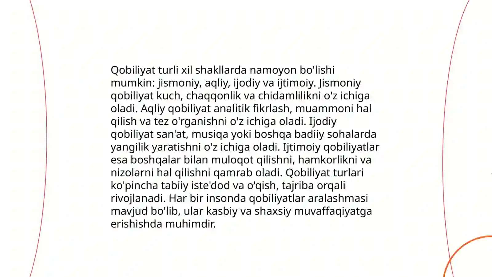Qobiliyatni rivojlantirish usullari 4