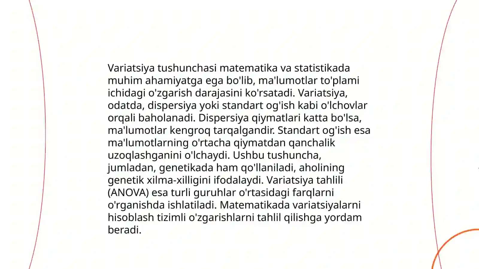 Variatsiyani statistik oʻrganish zarurligi 4