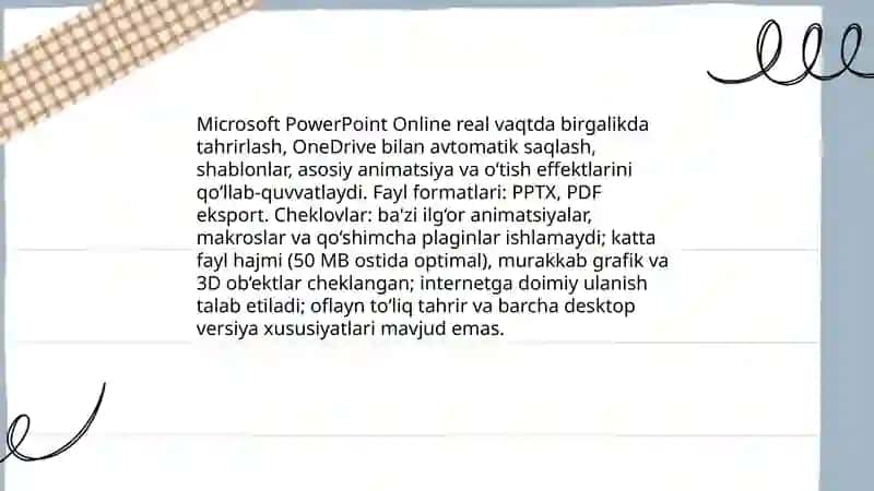 Online taqdimot tayyorlash dasturlari va ularning imkoniyatlari 4