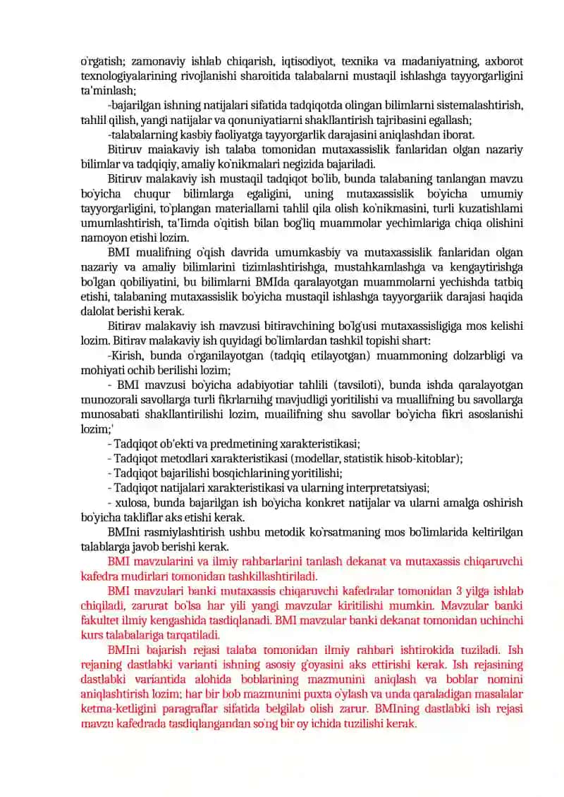 KURS ISHI, BITIRUV MALAKAVIY ISHNI YOZISH TARTIBI 4
