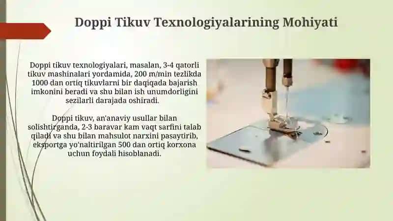 Doppi Tikuv Texnologiyasi 4