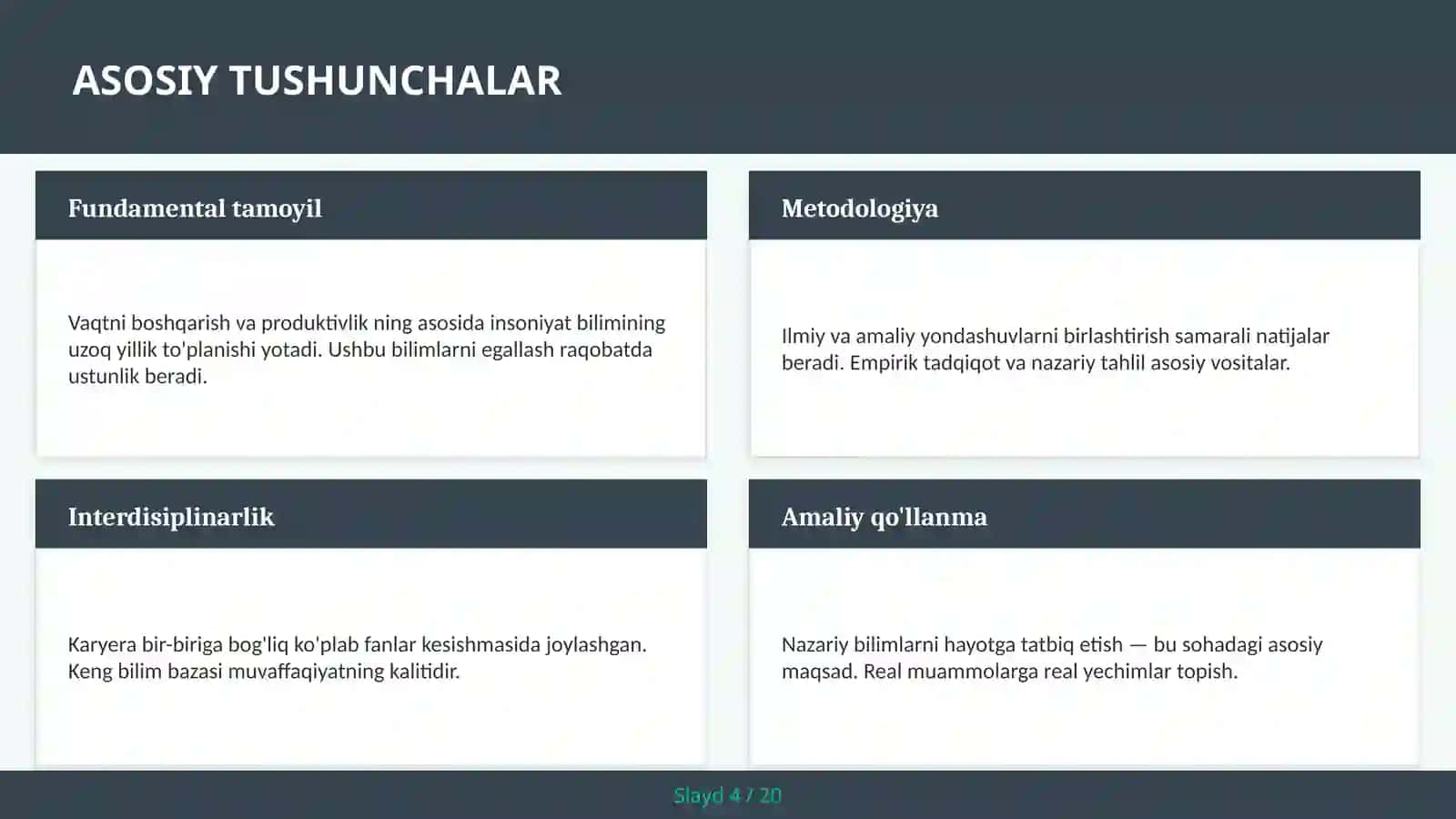 Vaqtni boshqarish va produktivlik 4