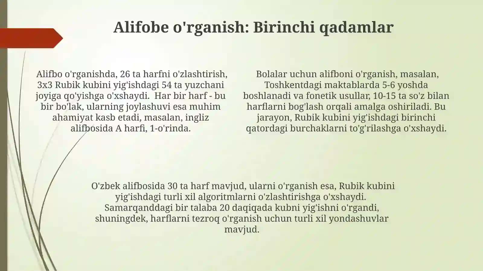 Alifbo harflarini o'rganish 4