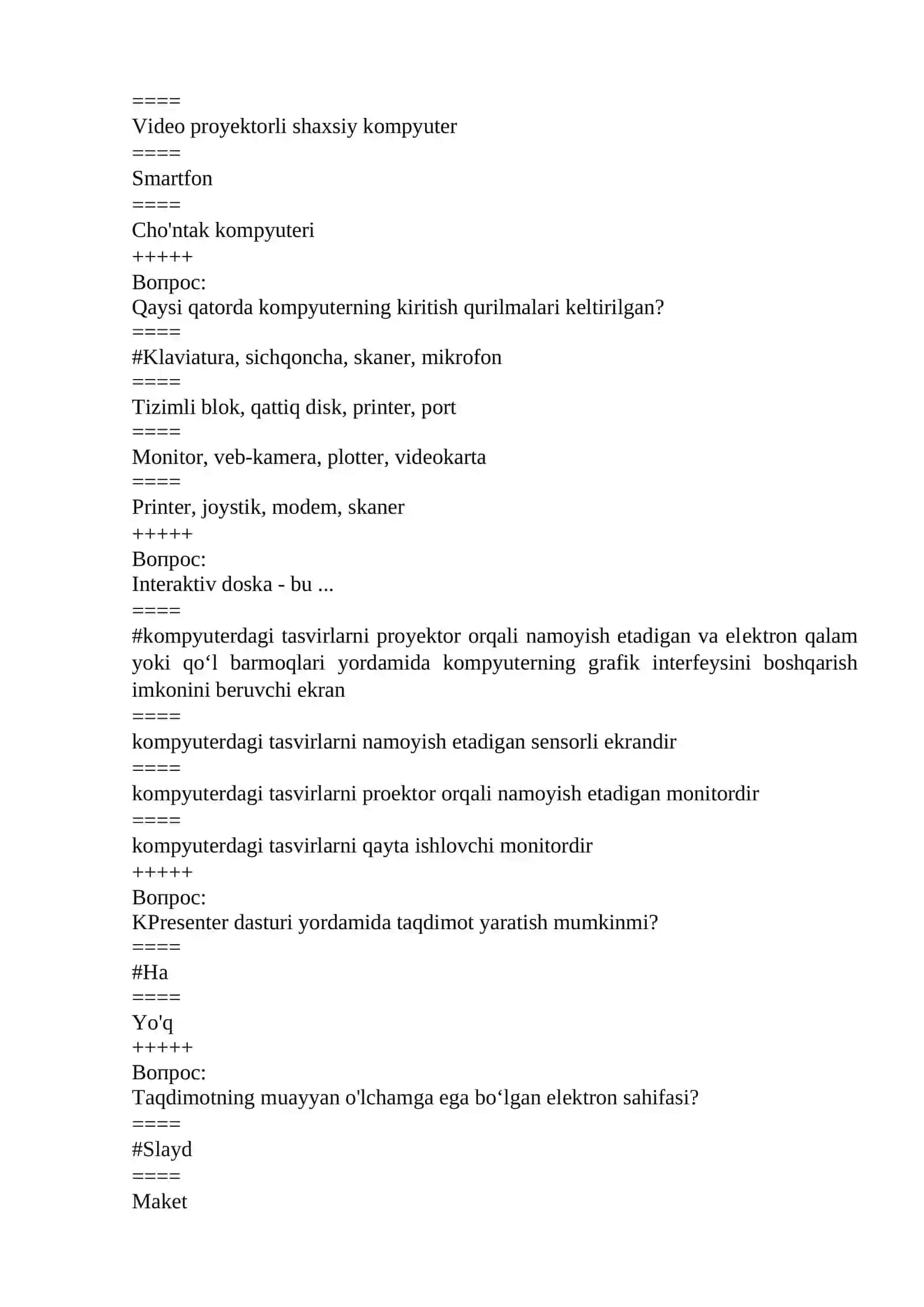 Tabiatdagi ob’ektlar haqida ma’lumotlar 4