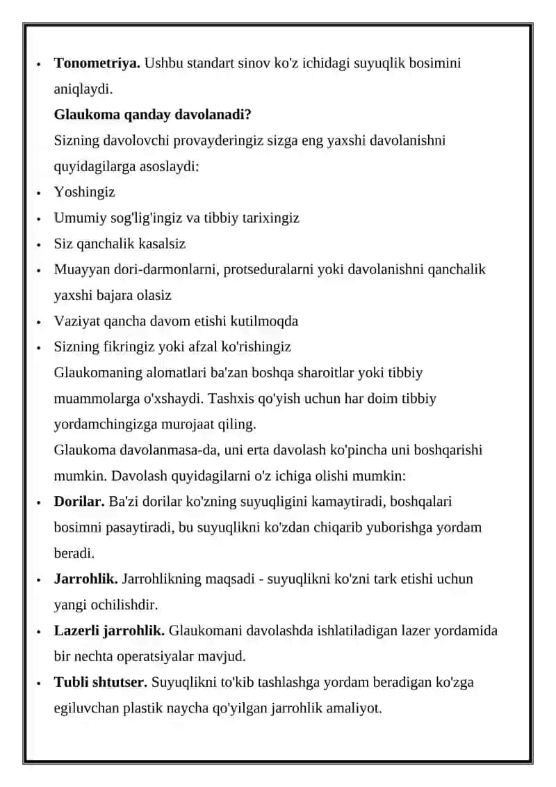 Glaukomaning turlari 4