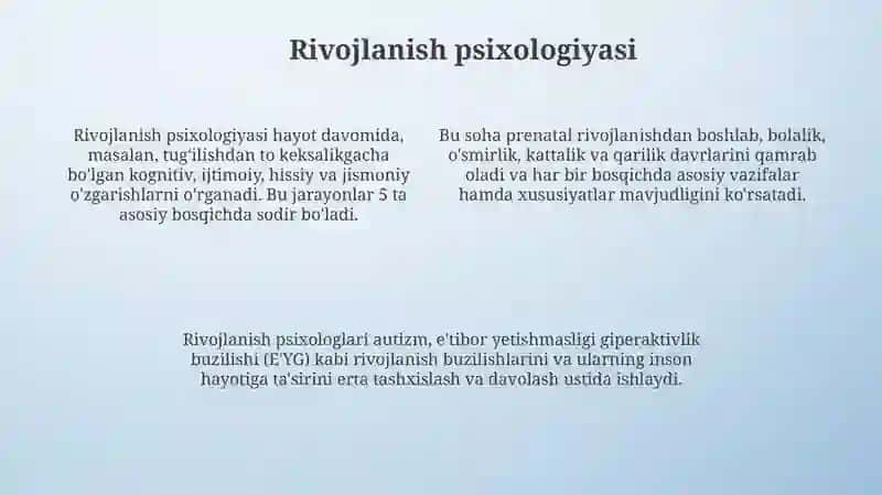 Psixologiyaning tarmoqlari 4