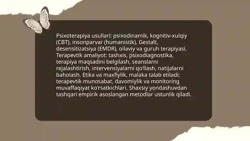 Psixologiya tarmoqlari va kasbiy faoliyati 4