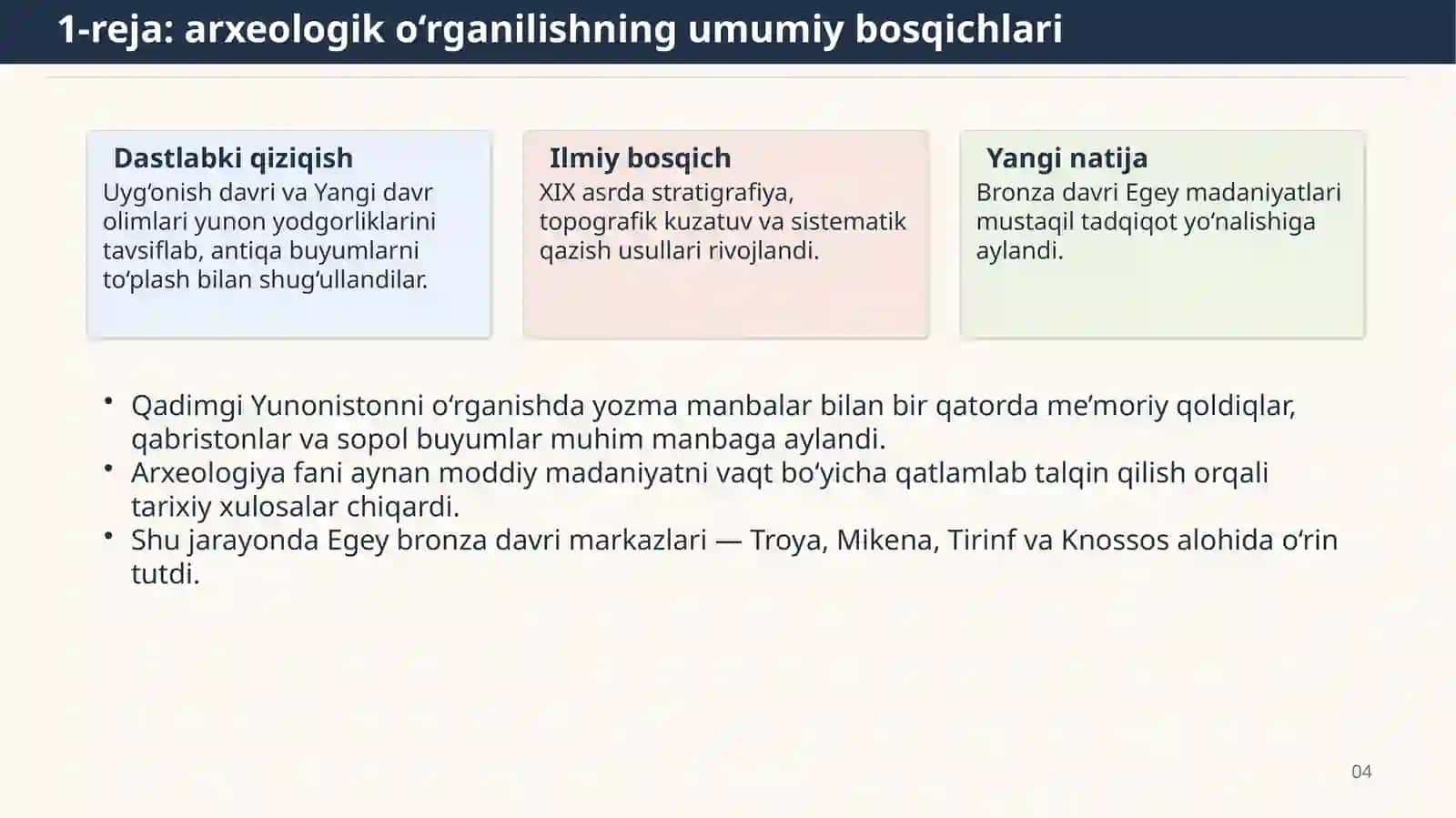 Qadimgi Yunonistonning arxeologik o‘rganilishi 4