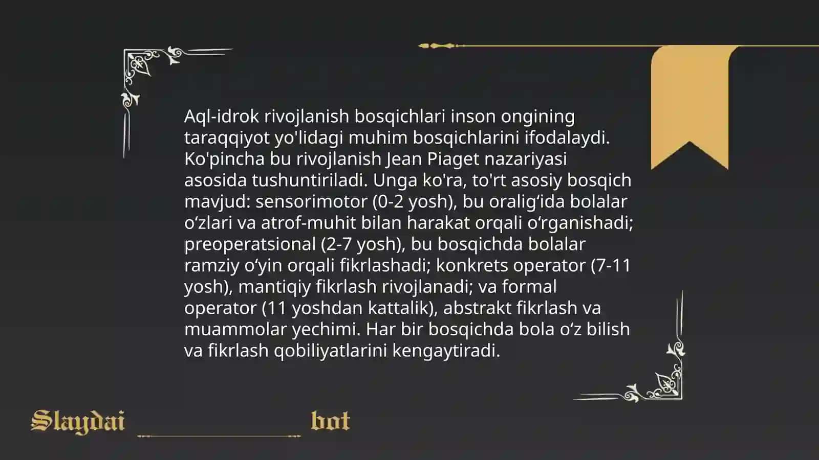 Rivojlanish psixologiyasining shakllanish tarixi 4