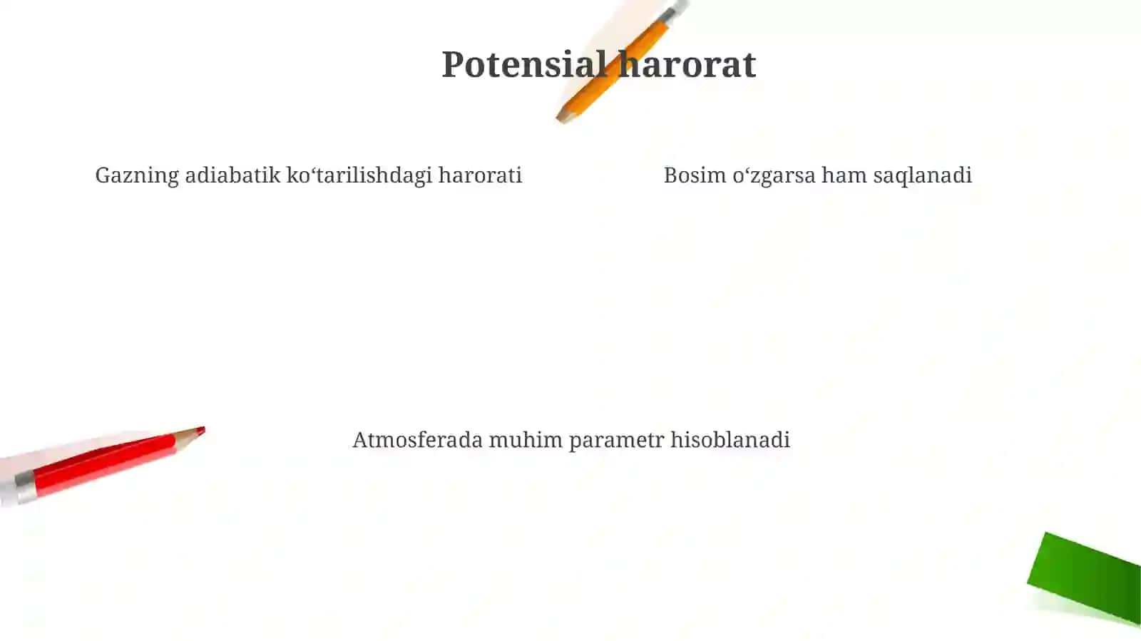 Potensial harorat va entropiya 4