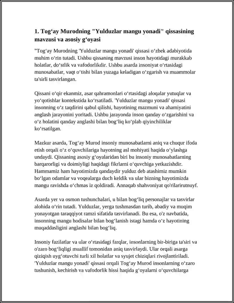 Yulduzlar mangu yonadi 4