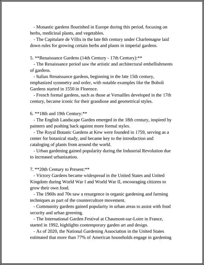 The History of Gardening 4