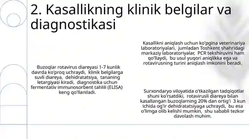 Buzoqlarda rotavirusli diareya 4