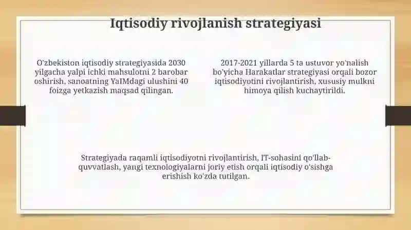 Oʻzbekistonning Oʻziga Xos Istiqboli va Taraqqiyot Yoʻli 4