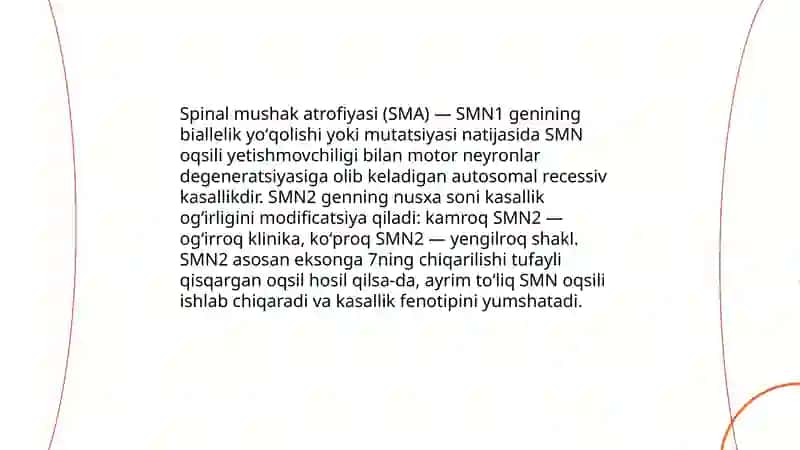 Dyushen sindromi va SMA kasalliklari 4