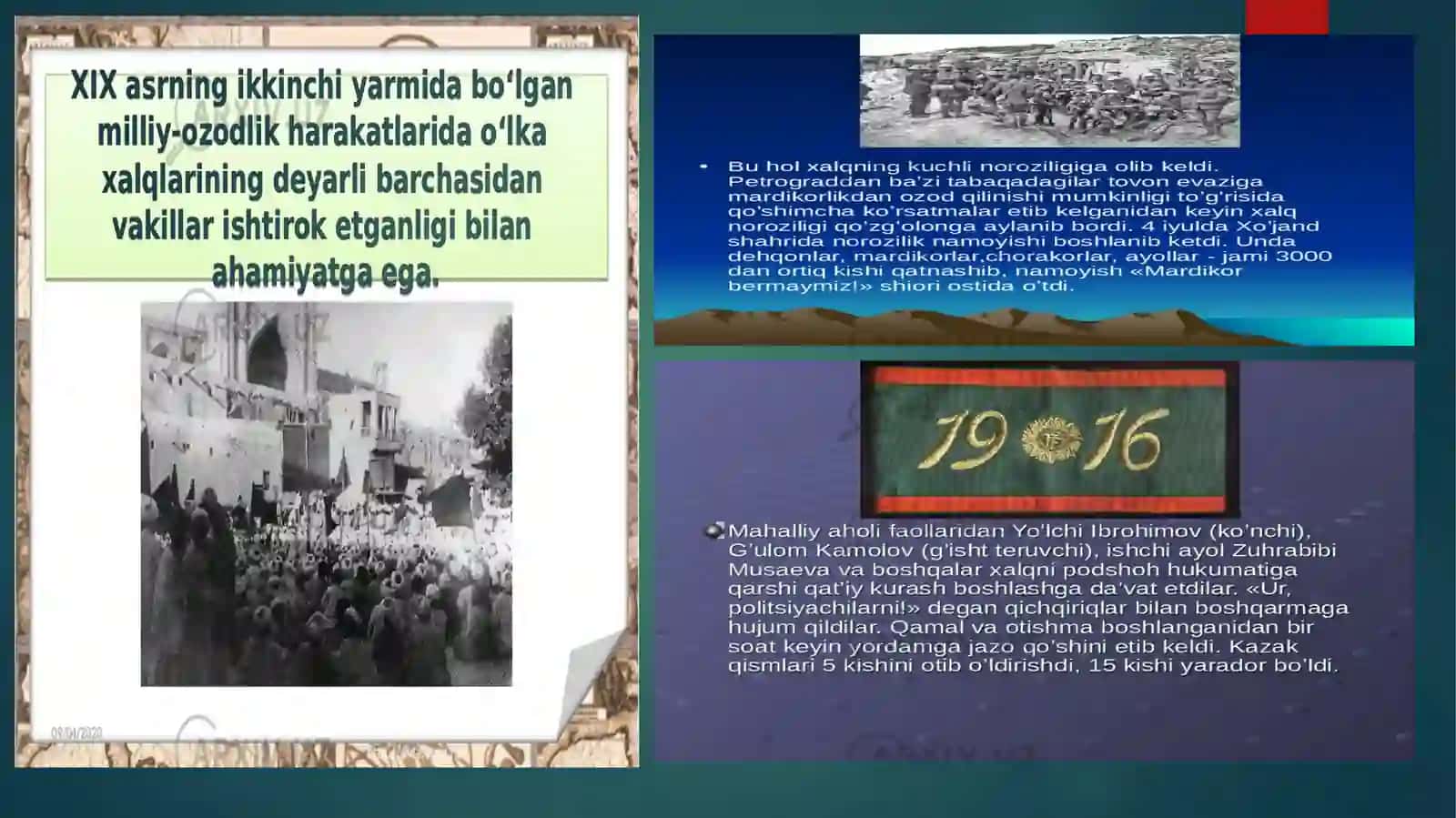 1916-YILGI MILLIY OZODLIKHARAKATLARI 4