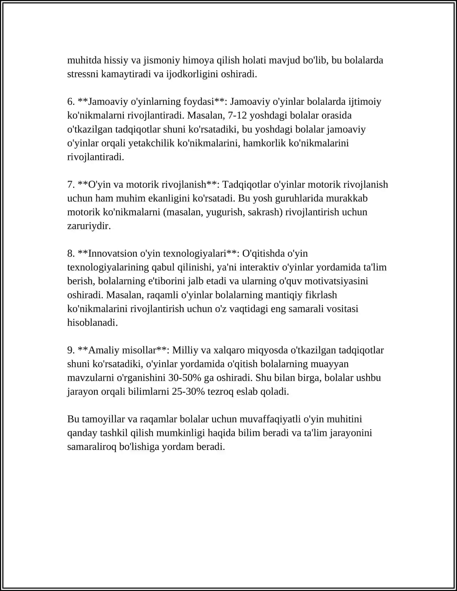 O'yin muhitini tashkil etishda psixologik tamoyillar 4