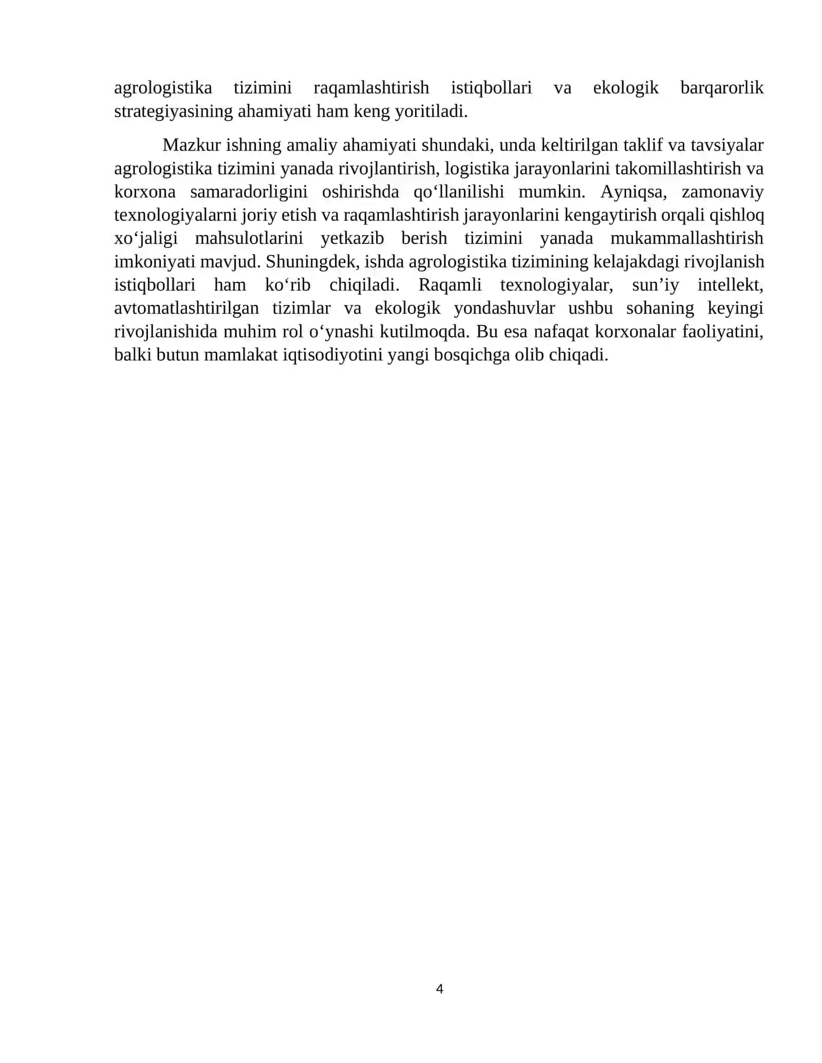 UZAGROLOGISTICS MChJ FAOLIYATI VA MODERNIZATSIYA JARAYONLARI 4