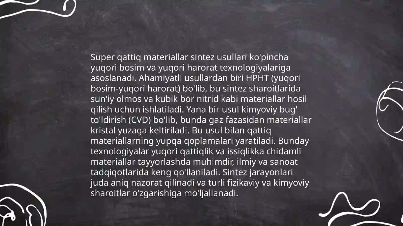 Super qattiq materiallar: sintez va xossalari 4