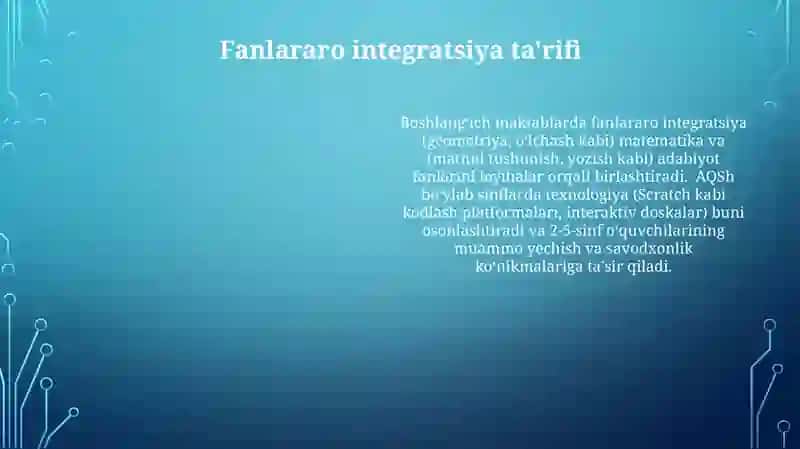 Integratsiyalash texnologiyasi 4