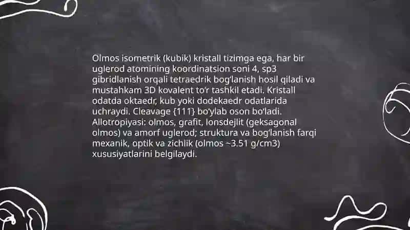 Olmos minerali haqida 4