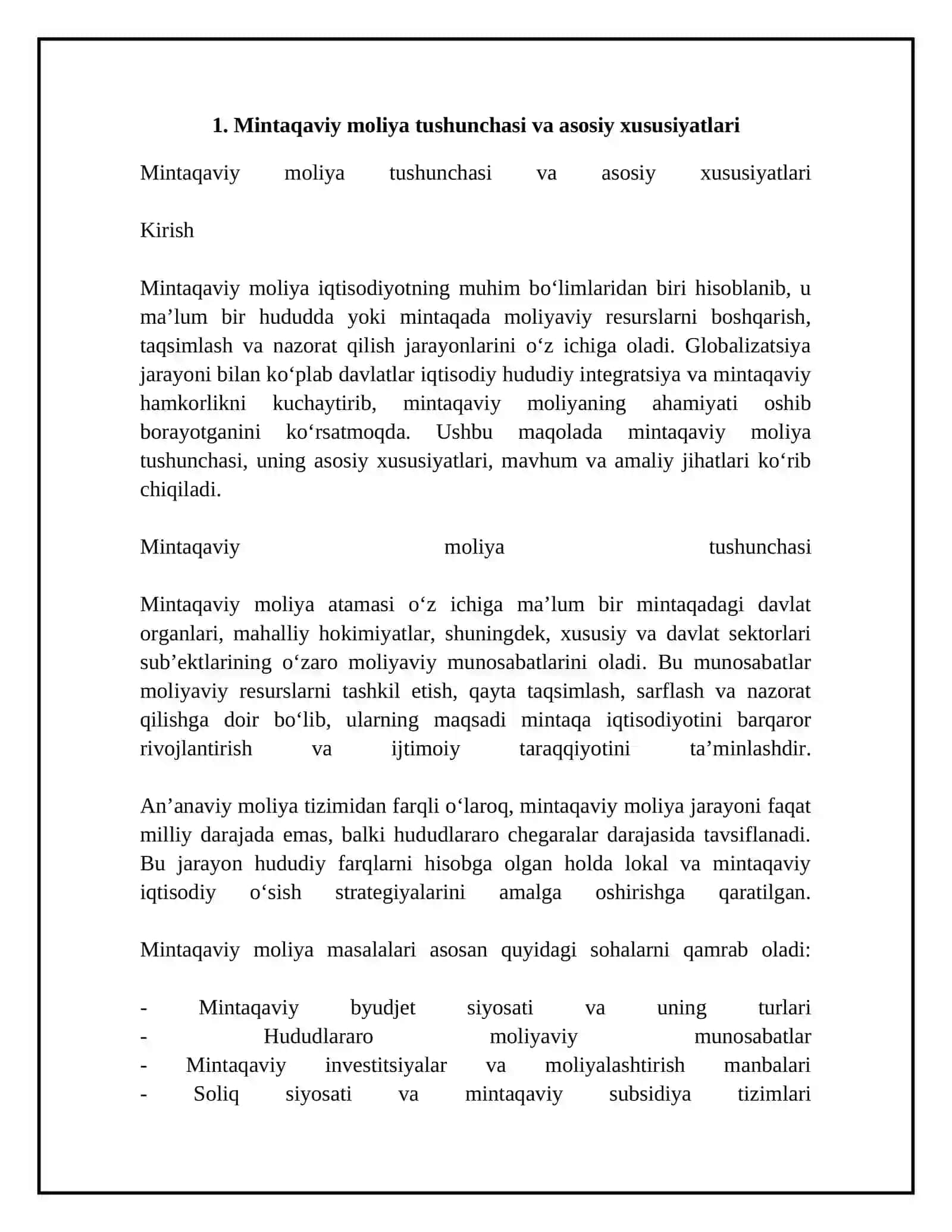 Mintaqaviy moliya 4