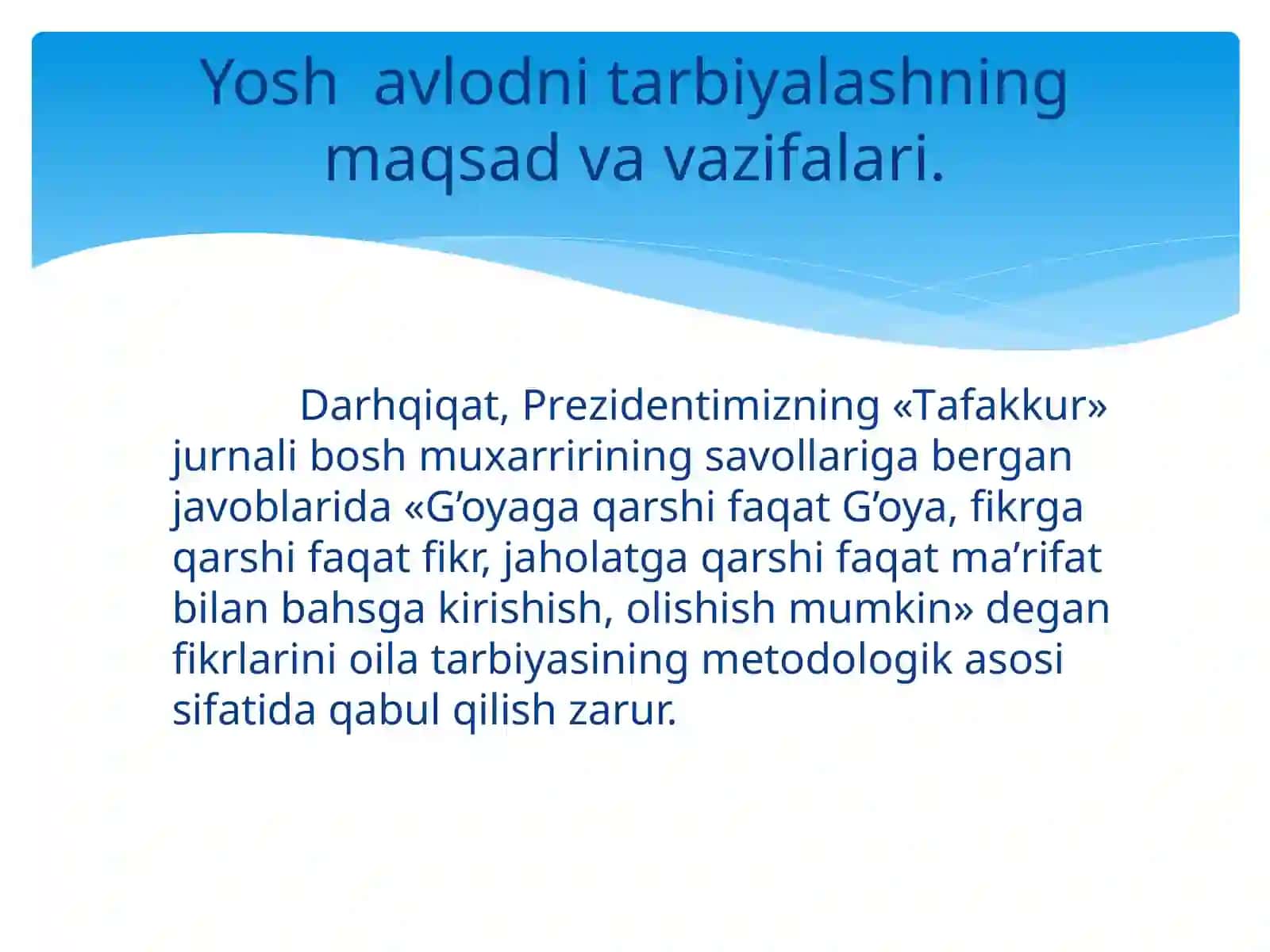 OILA TARBIYASI ASOSLARI 4