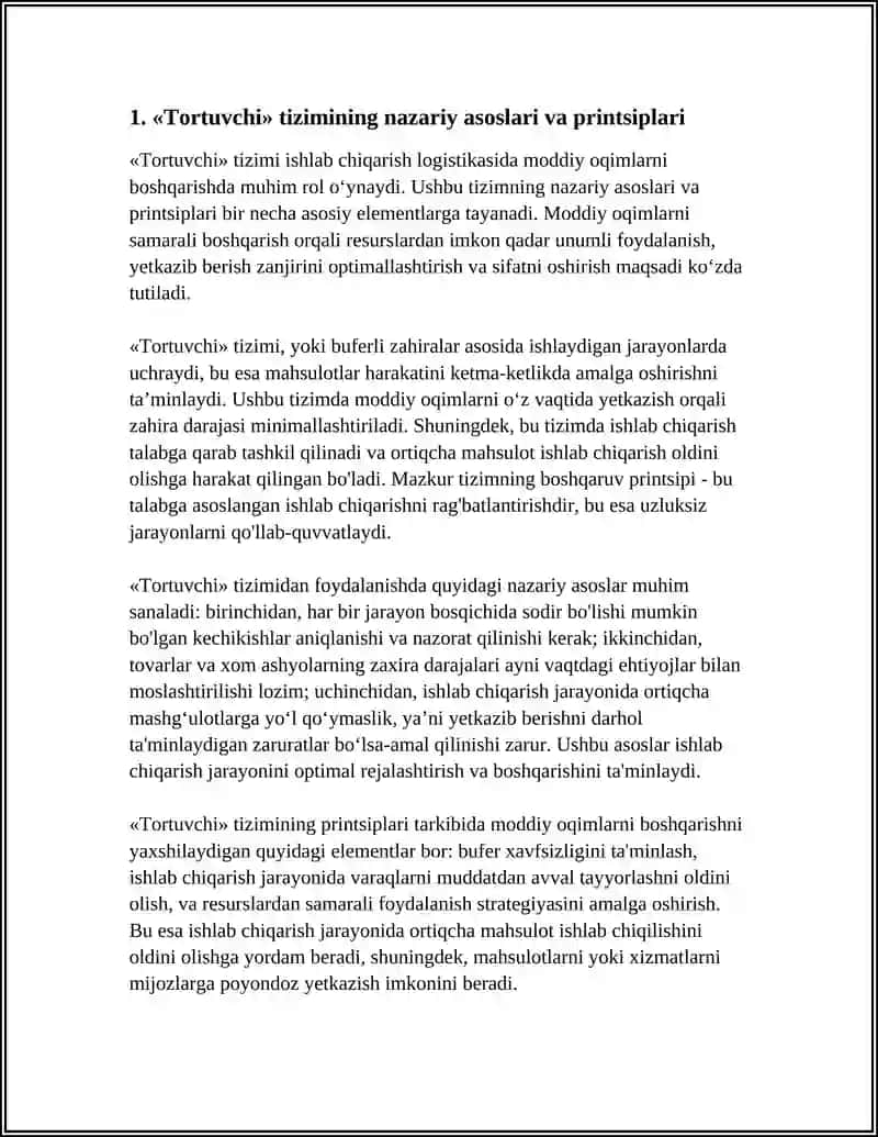 «TORTUVCHI» TIZIMI 4