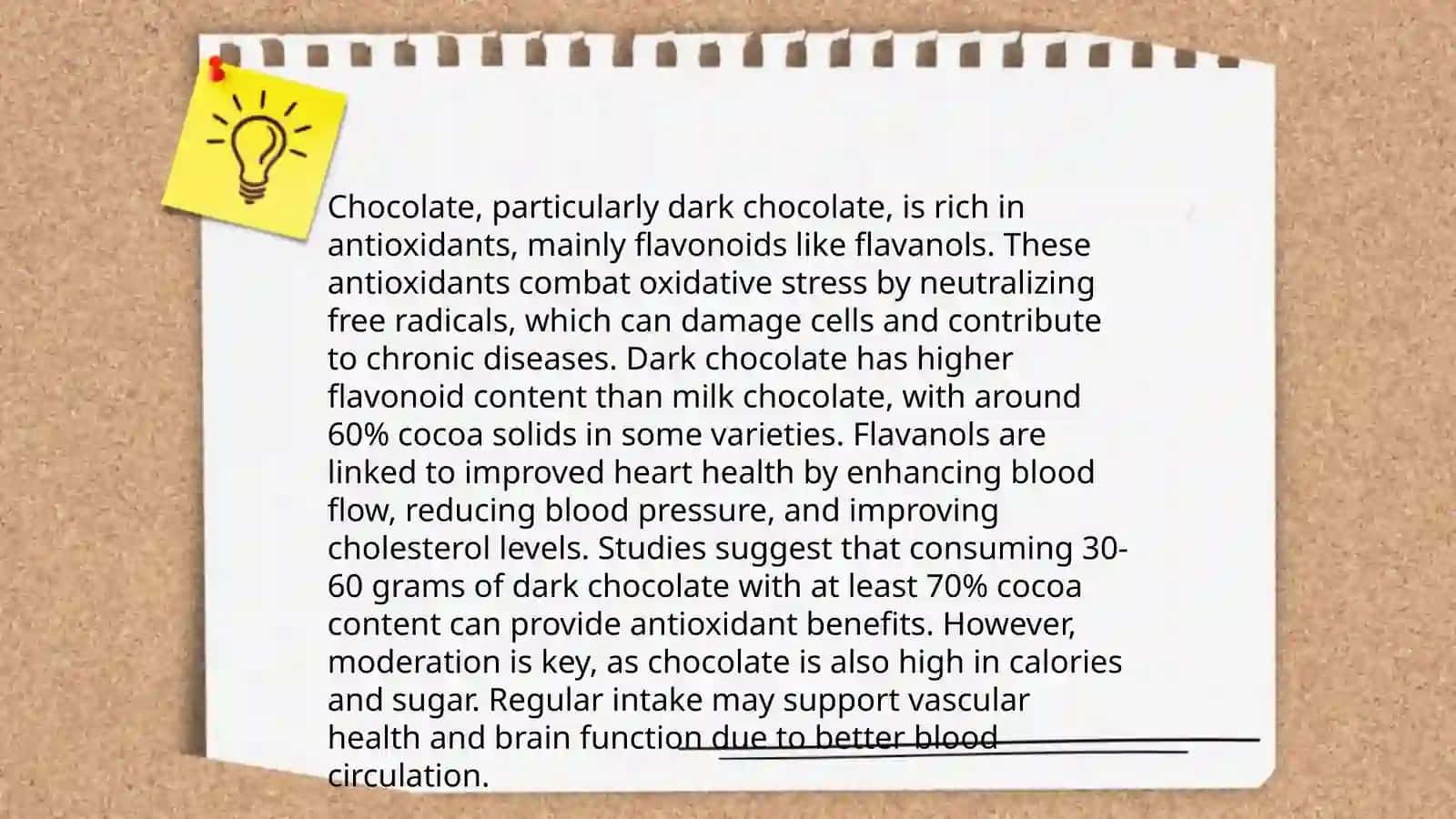 "The benefits of chocolate" 4