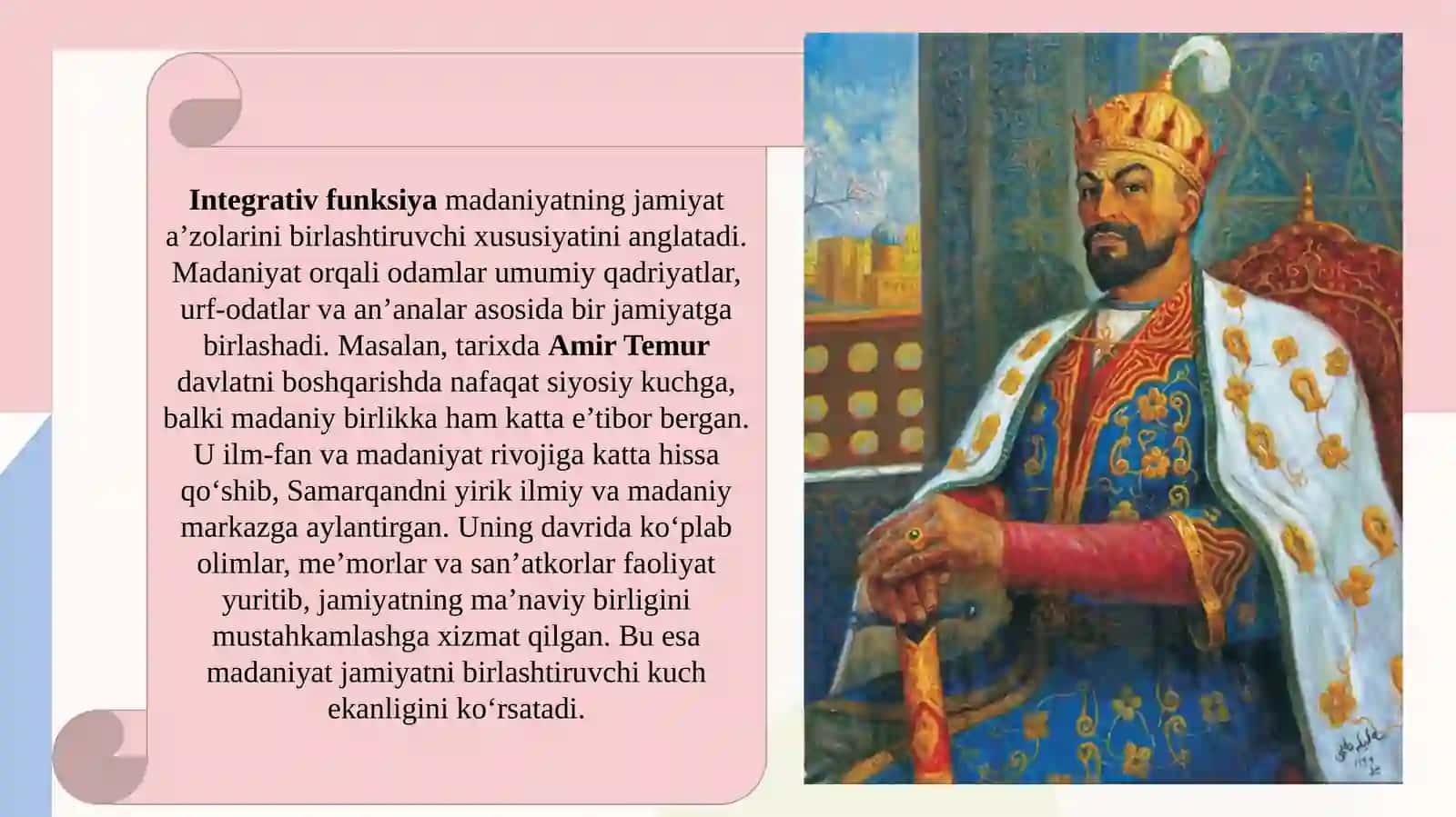 Madaniyat tushunchasi, uning tuzilishi va funksiyalari 4
