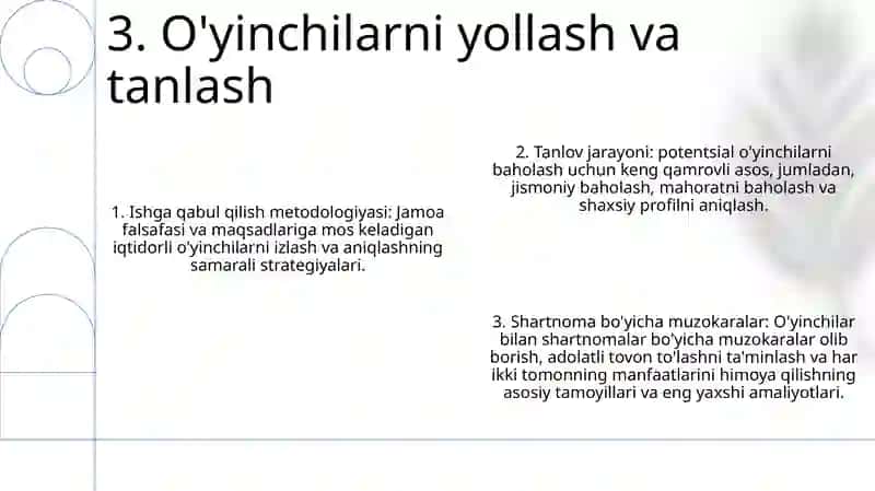 Sport Jamoasini Boshqarish Usullari 4
