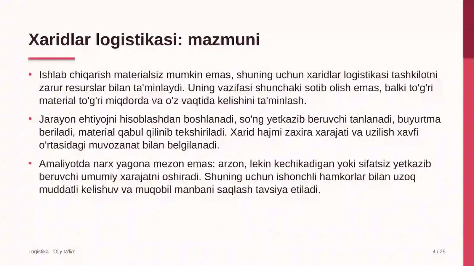 tosh shag'al karyerlarida xaridlar logistikasi 4558 4