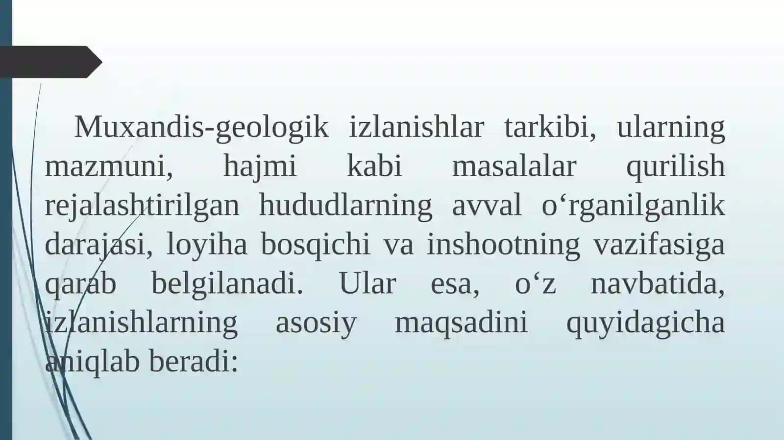 Qurilish maydonining muhandis-geologik sharoitini baholash 4