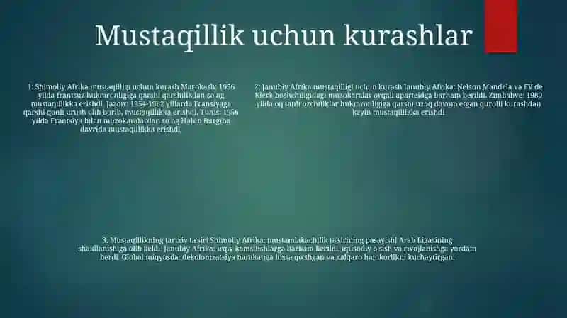 Shimoliy Va Janubiy Afrika Davlatlari Haqida Tarixiy MaʼLumotlar 4