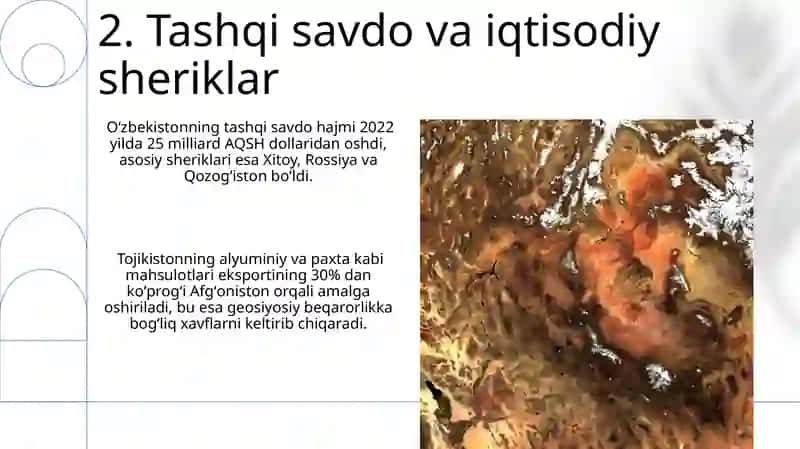 Markaziy Osiyo davlatlarining iqtisodiy geografik o'rni 4