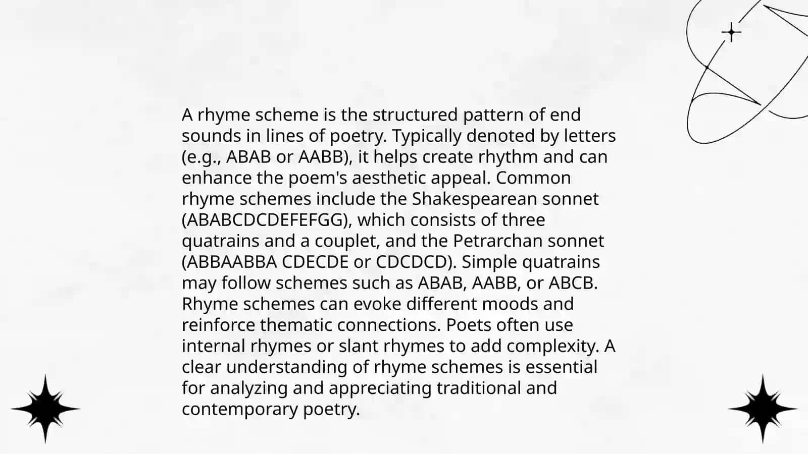 The structure of a poetry 4