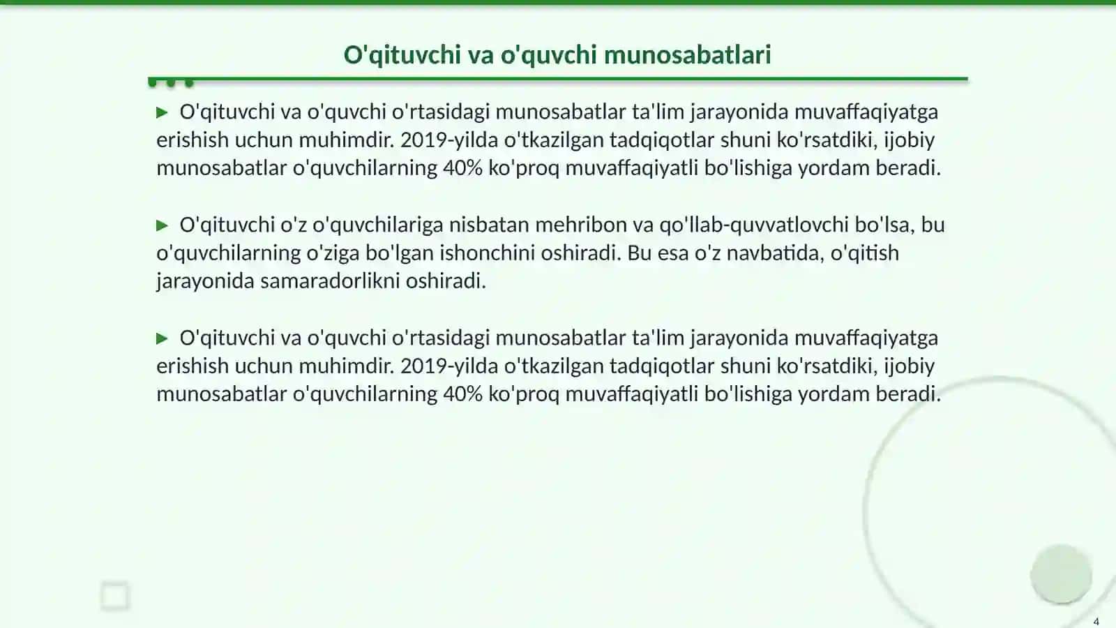 Pedagogik faoliyatda muvaffaqiyat omillar 4