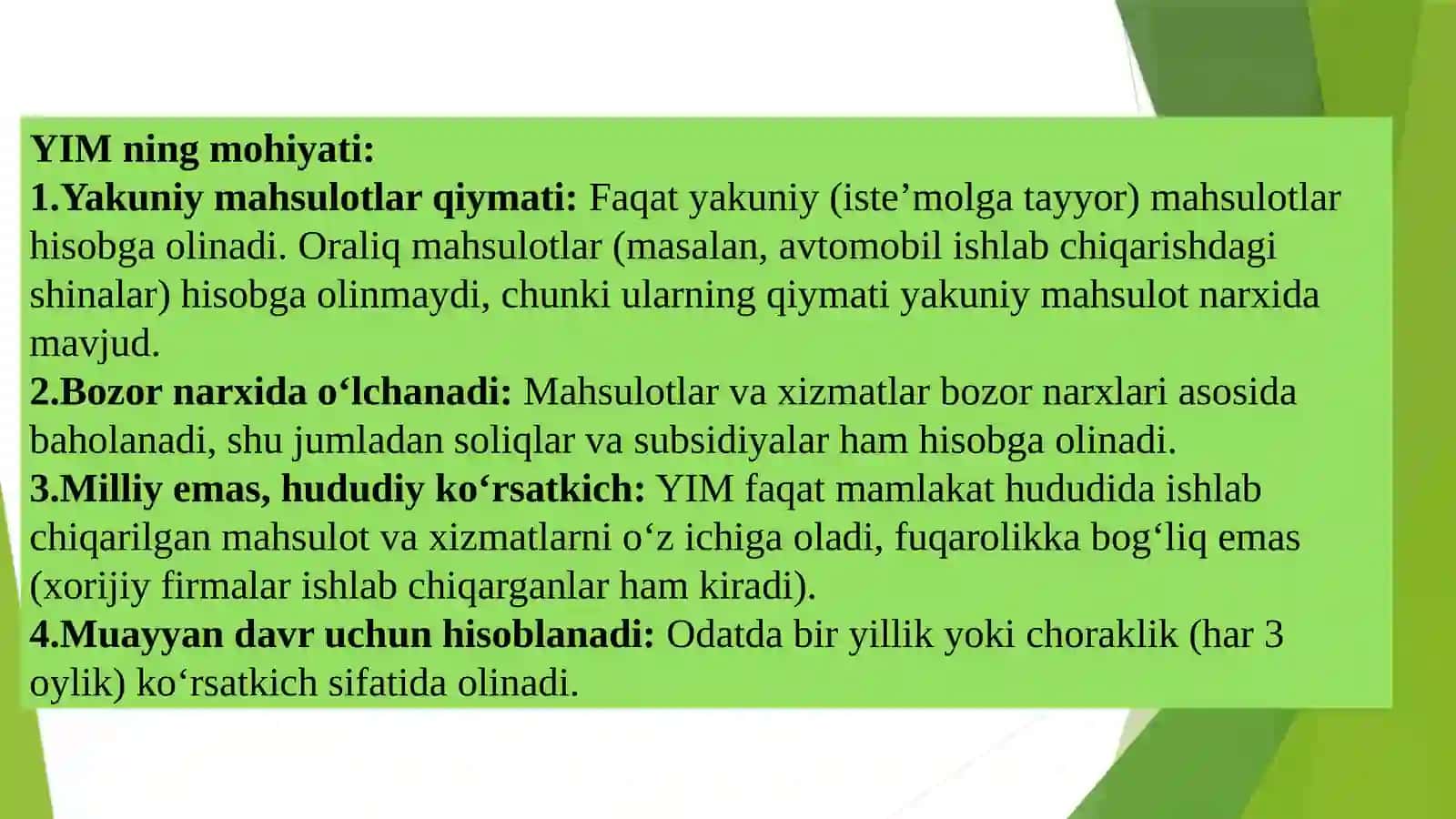 Yalpi ichki mahsulot mohiyati va tarkibi 4
