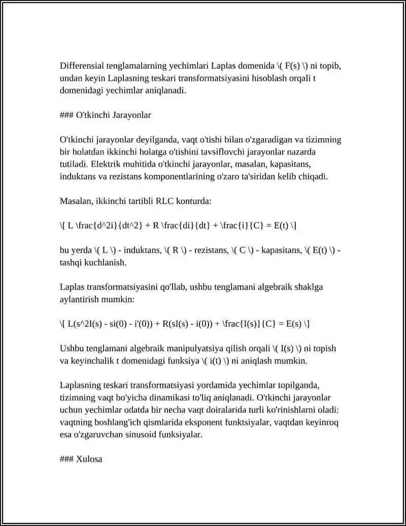 ANIQ VA ITERATSION USULLAR ( O'TKINCHI JARAYONLAR FANIDAN) 4