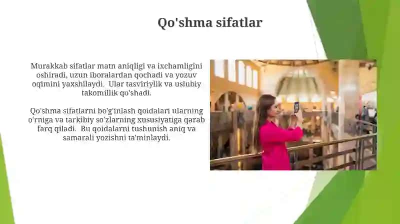 Shaxs sifatlaridan foydalanish 4