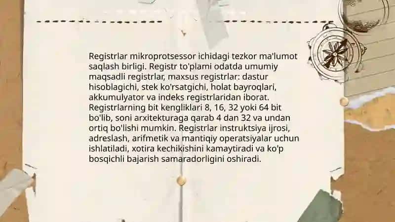 Mikroprotsessorlar sxematexnikasi asoslari 4