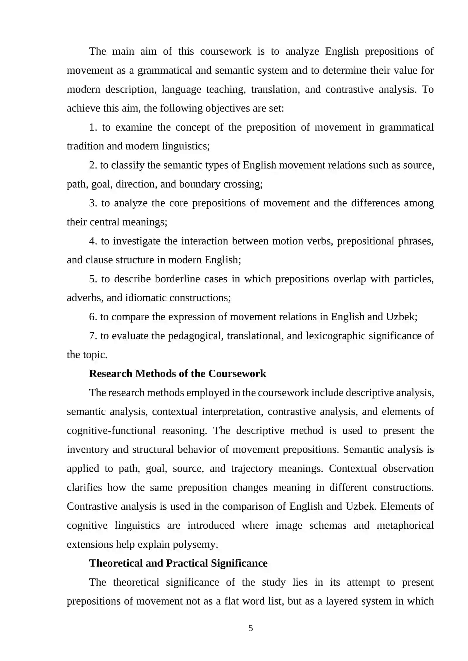 The Grammar of English Prepositions of Movement. Their Structure and Use 4