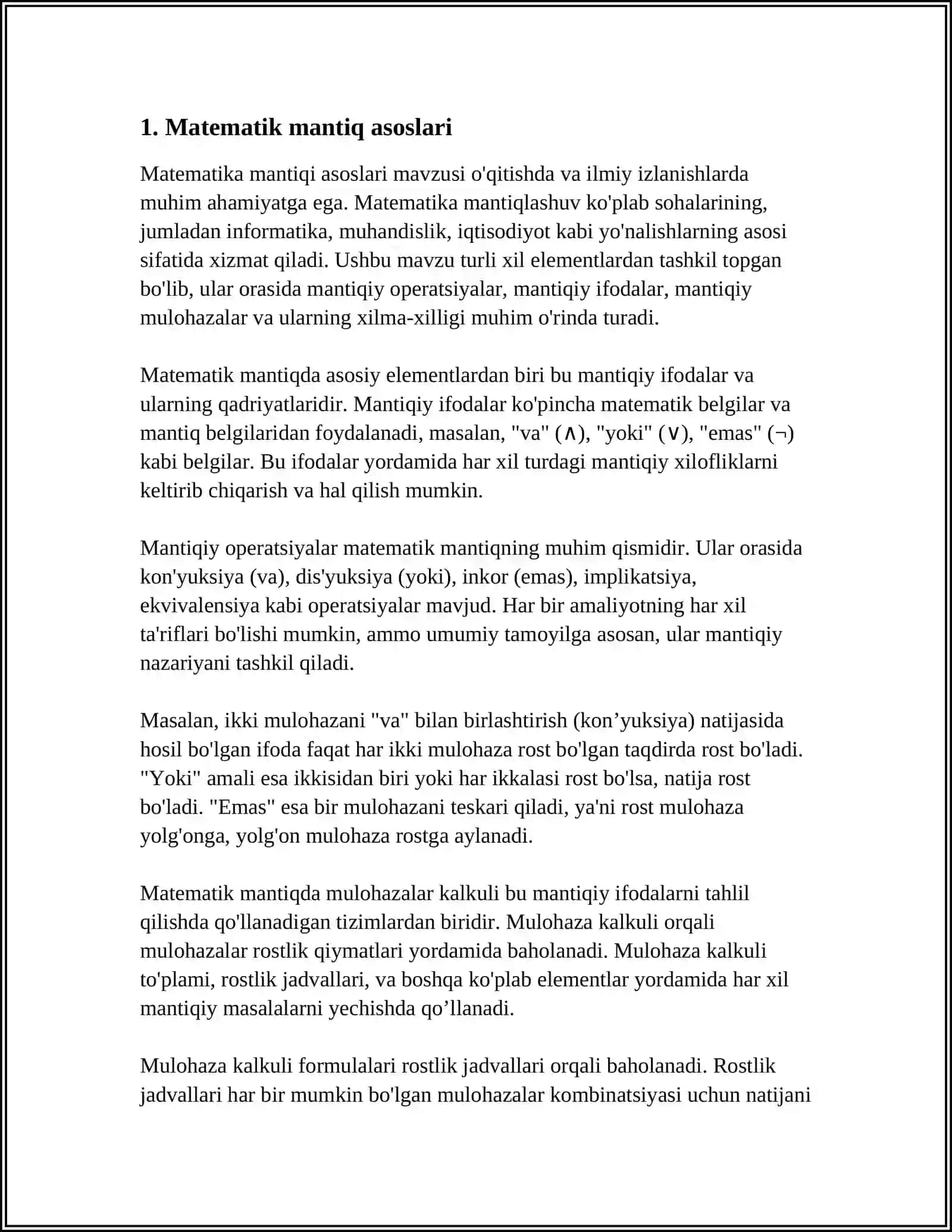 3-SINF MATEMATIKA DARSLARIDA MANTIQIY FIKRLASHGA OID MASALALAR USTIDA ISHLASH 4