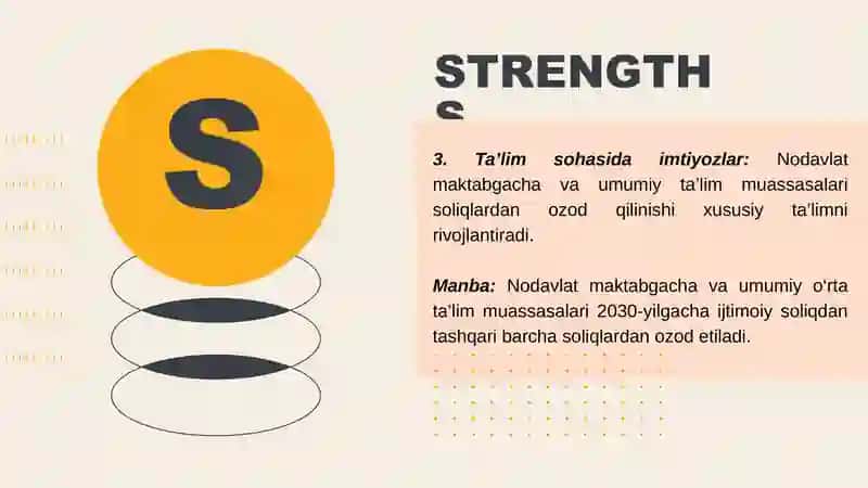 O'zbekiston Soliq tizimi SWOT tahlili. 4