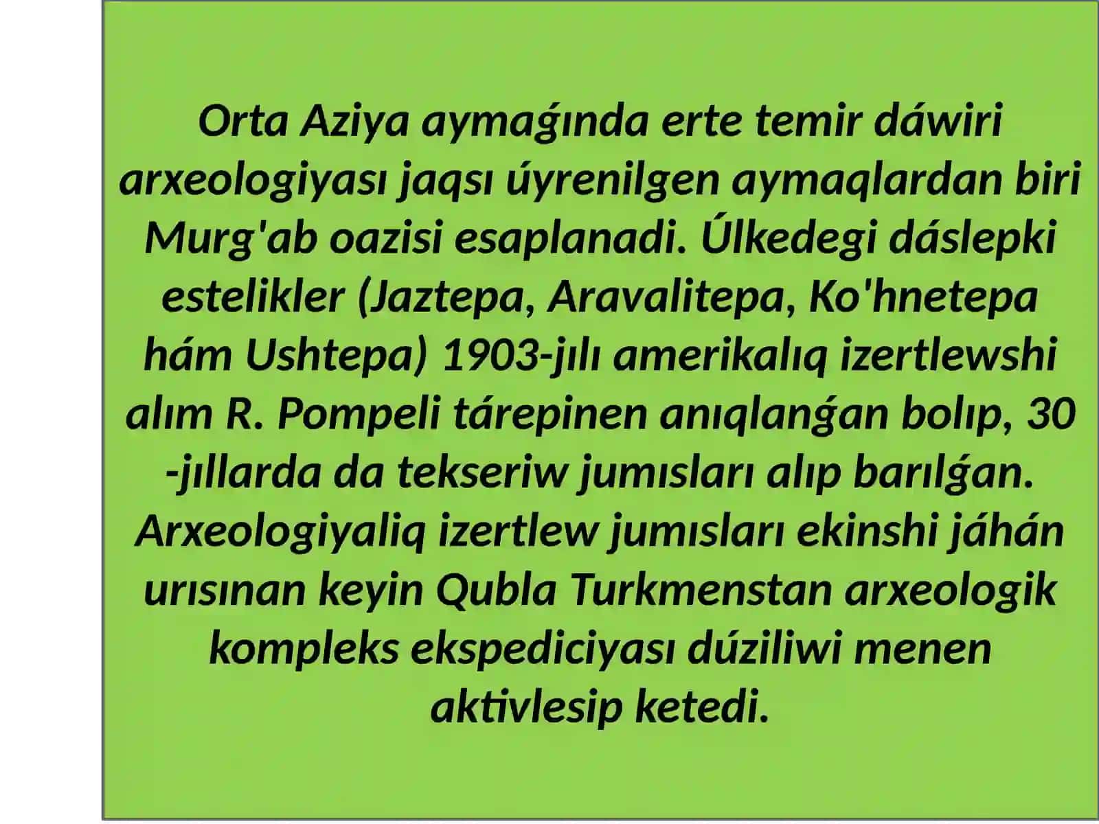 Temir da’wirine uliwma ta’riyip 4