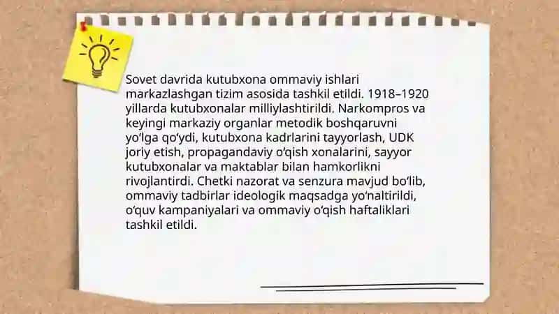 Kutubxonaning ommaviy ishlari tarixi 4