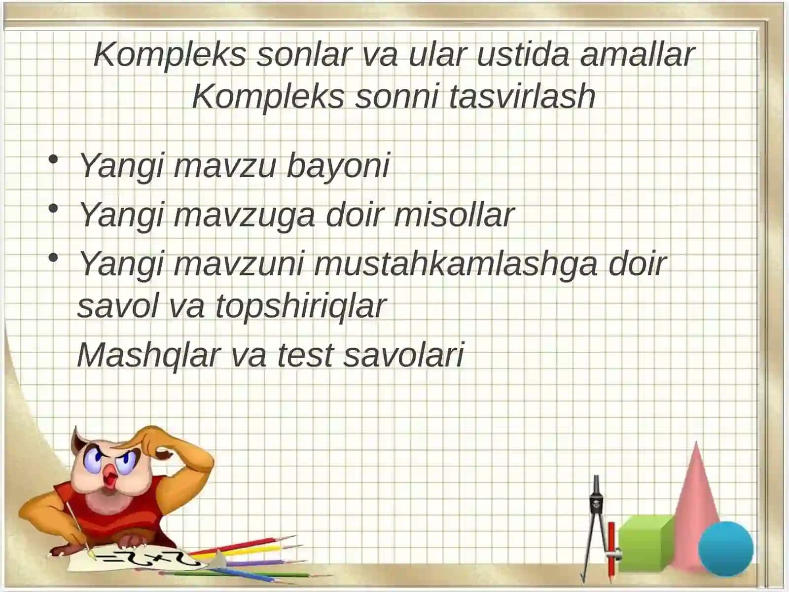 Kompleks sonlar va ular ustida amallar 4