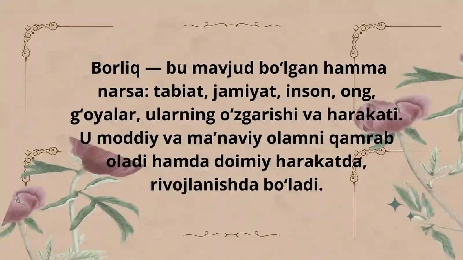 Ontologiya tushunchasi va borliqning falsafiy mazmuni 4