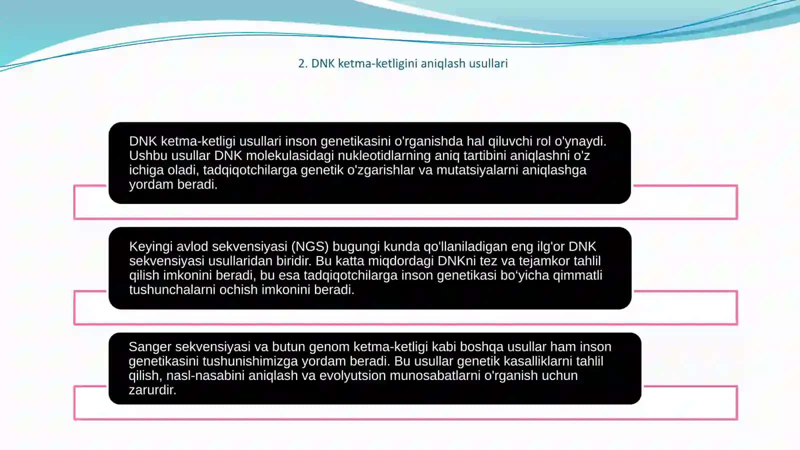 Odam genetikasini o'rganish usulari 4